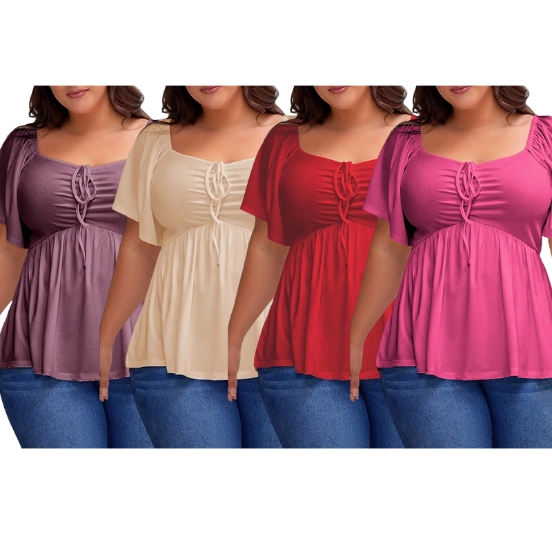 Plus-Size Sweetheart Peplum Top