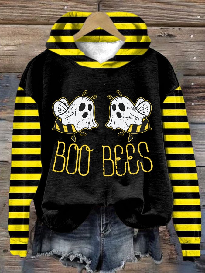 Women's Boo Bees Printed Casual Hoodie