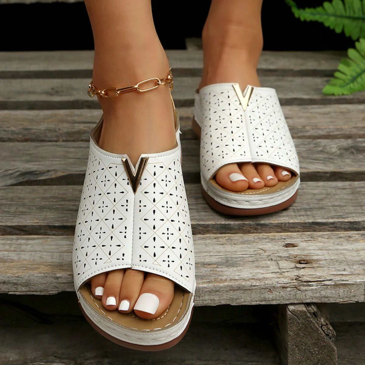 Open Toe Flats Sandals (multiple color options)