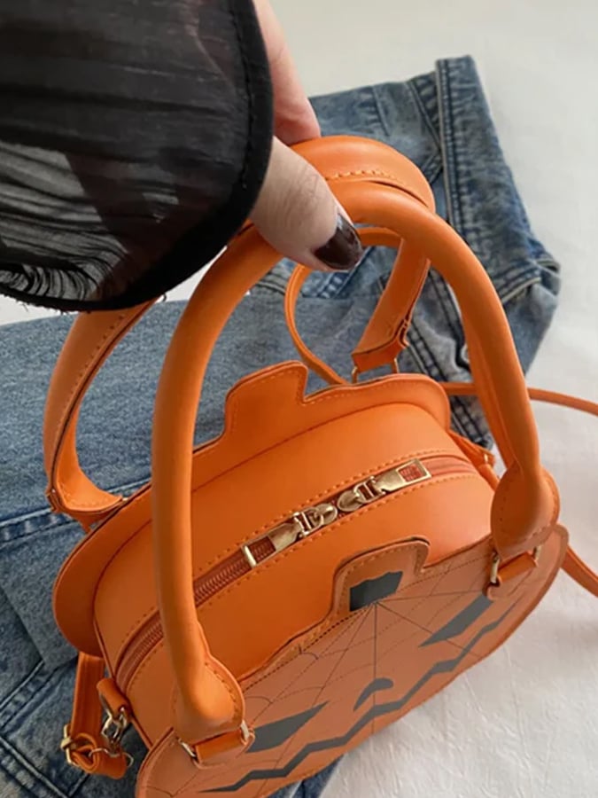 Trick-Or-Treat Leather Handlebag