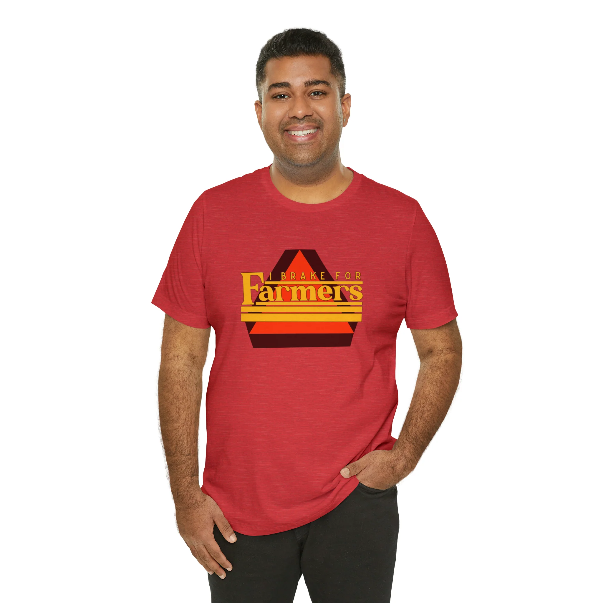 I Brake For Farmers Unisex Jersey Short Sleeve Tee