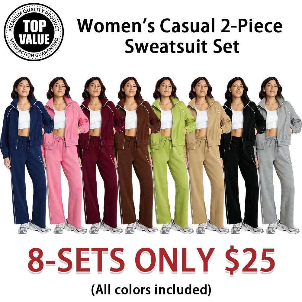 Women's Casual 2-Piece Sweatsuit Set