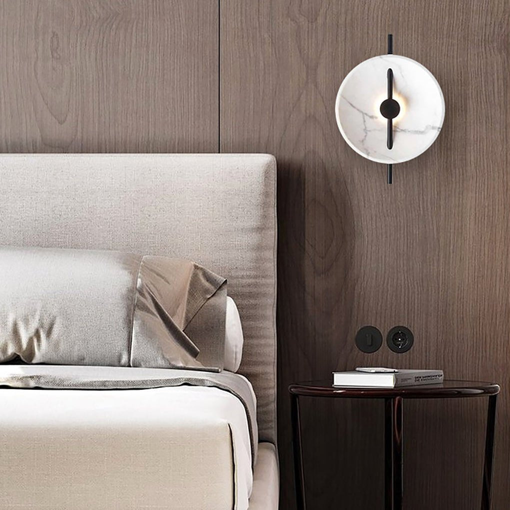 Postmodern Creative Marbling Living Room Bedroom Bedside LED Wall Lamp
