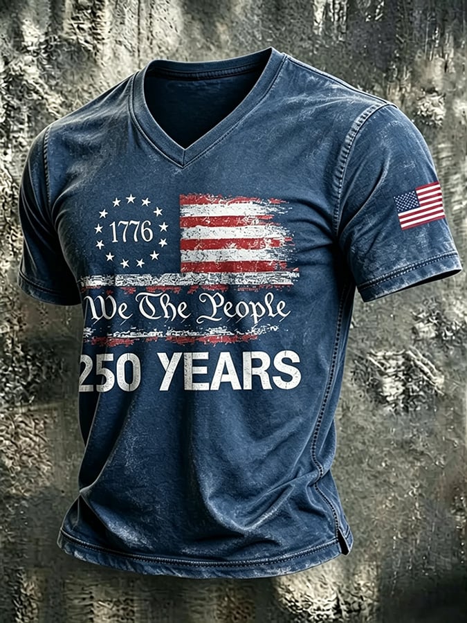 Men's American 250 Printed Casual T-Shirt