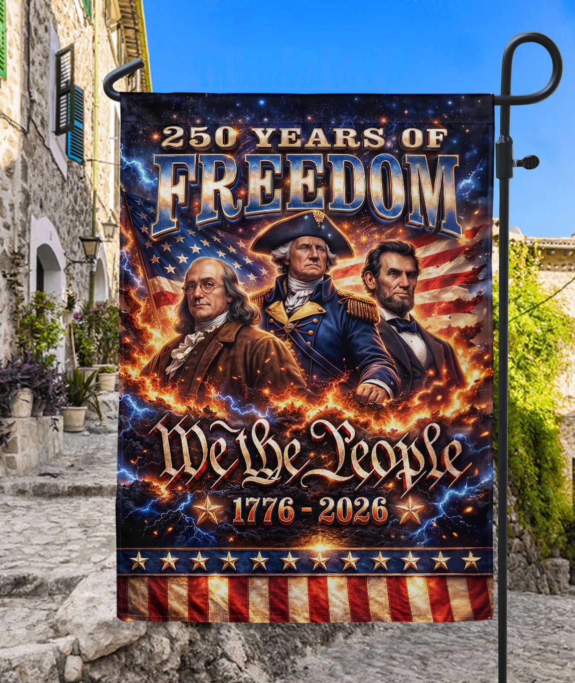 We The People 250 Years Of Freedom 1776–2026 House Flag – Washington