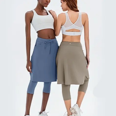 🎾 Knee-Length Active Tennis Skort