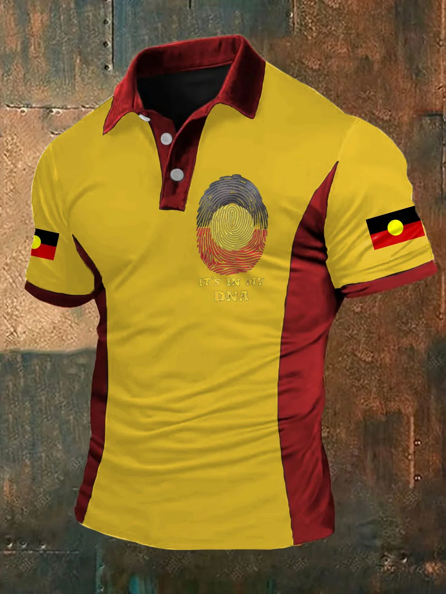 Men's Australian Aboriginal Cultures Printed Xasual Tops
