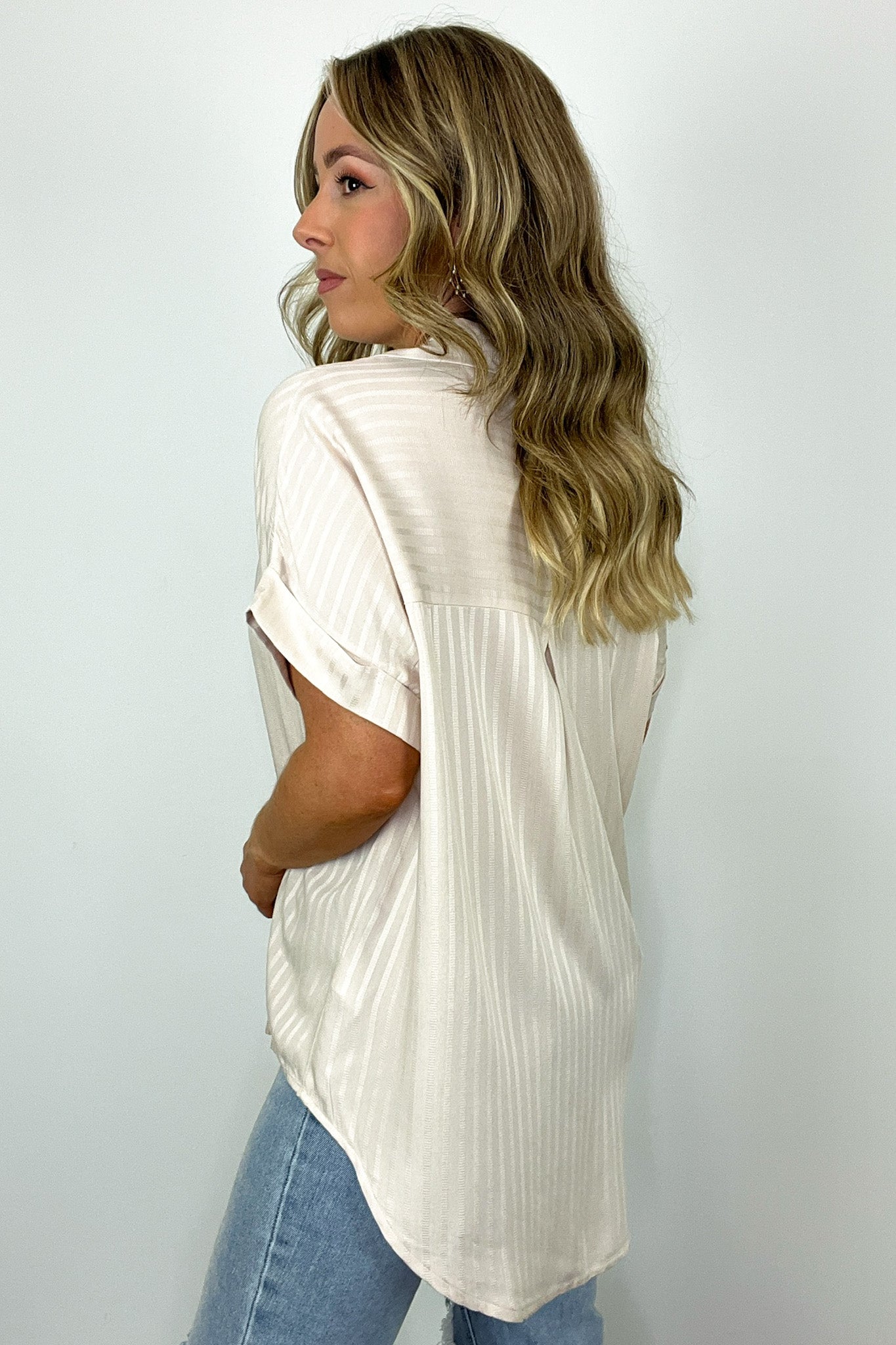 Striped V-Neck Top