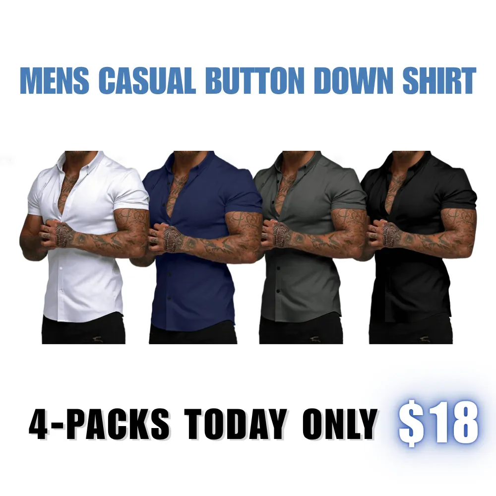 Mens Casual Button Down Shirt
