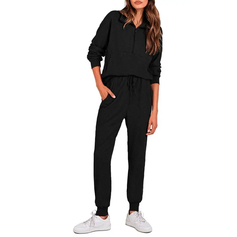 Women’s 2-Piece Half Zip Pullover & Jogger Pants Set