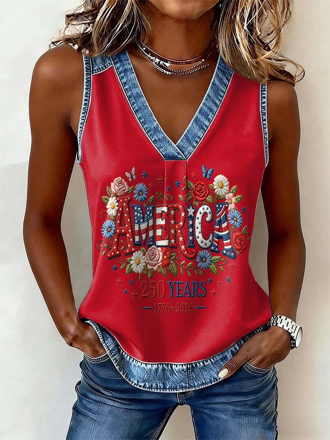 Women's 250th Anniversary Printed Casual Vest