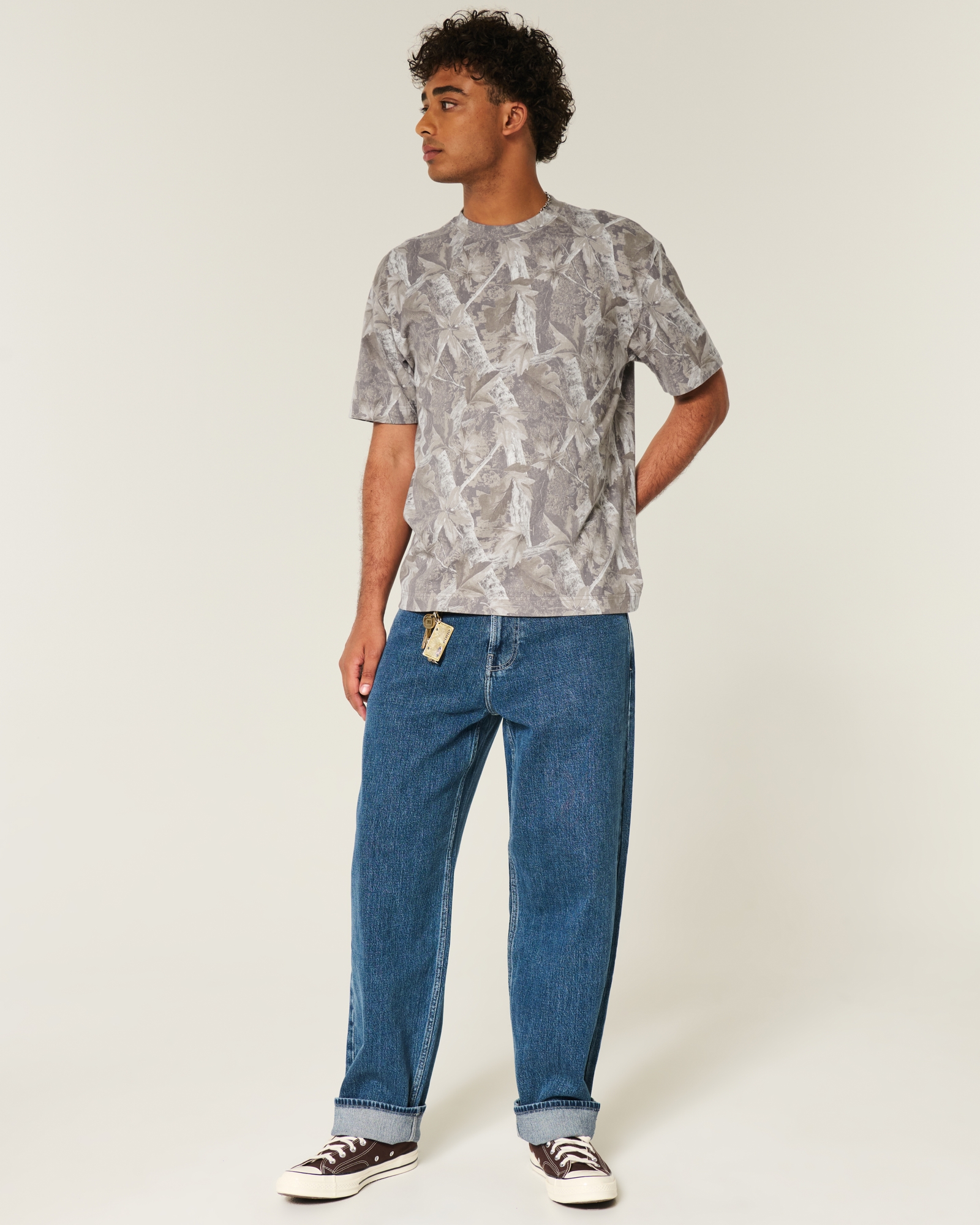 Boxy Heavyweight Washed Cotton Crew T-Shirt