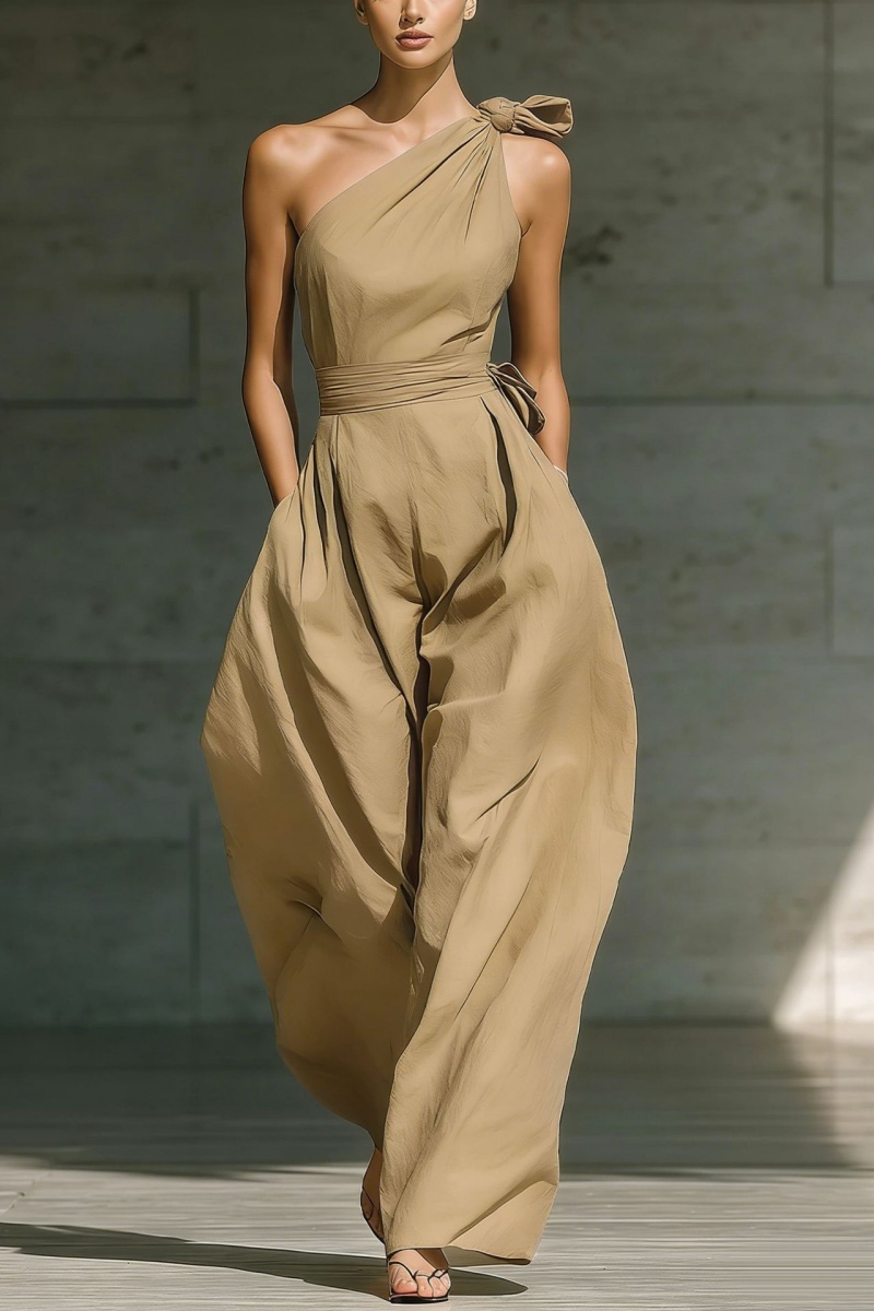 📦📦LAST DAY SAVE 49% ⏰Elegant Off-the-shoulder Loose Linen Jumpsuit