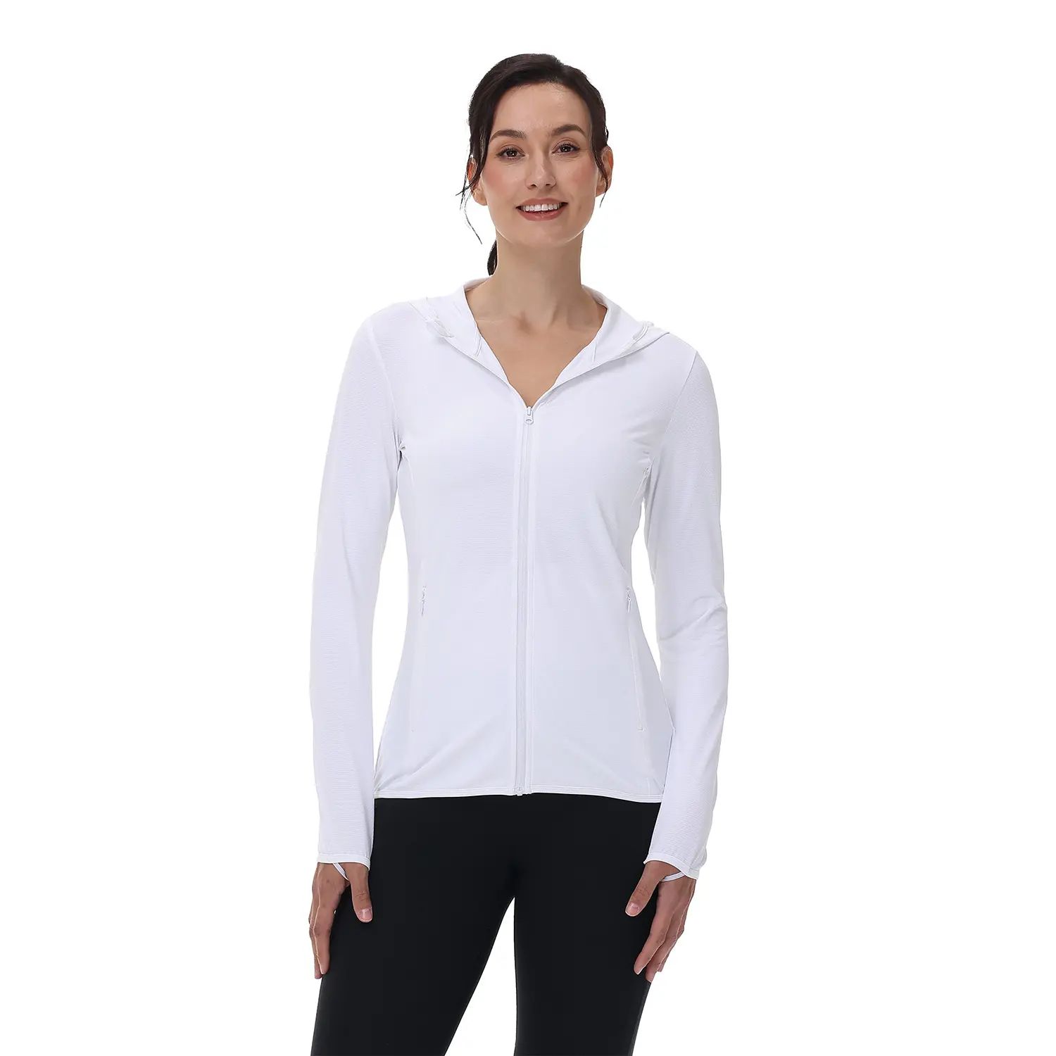 Women's Lightweight Long-Sleeved Sunscreen Hoodie Jacket - Full-Range Large Elastic