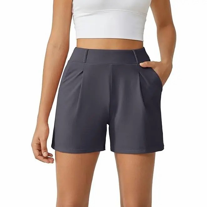 Women's High Waisted Casual Summer Shorts – Wide Leg Athletic Shorts with Pockets