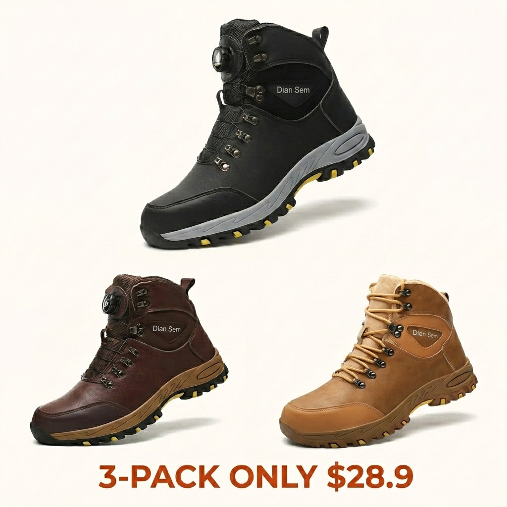 Men's Waterproof Safety Boots – Rugged Steel-Toe Work Boots with Crush and Puncture Resistance