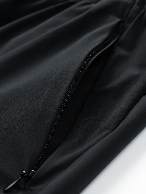 Men’s Breathable Drawstring Shorts with Zipper Pockets