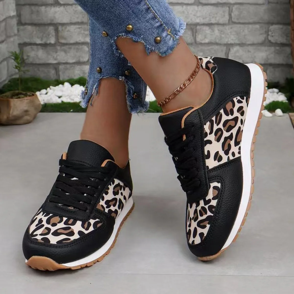 Tied Printed PU Leather Athletic (multiple color options)