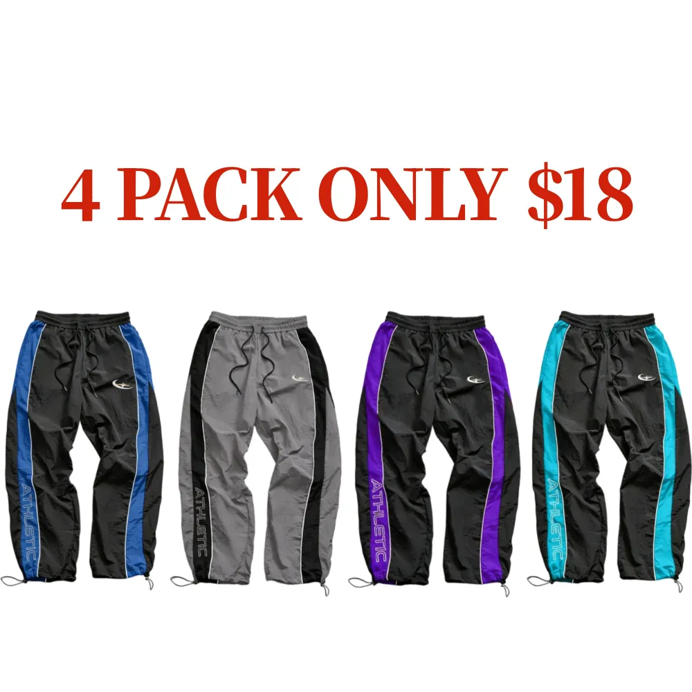 Men's Casual Printed Elastic Cuff Sport Pants