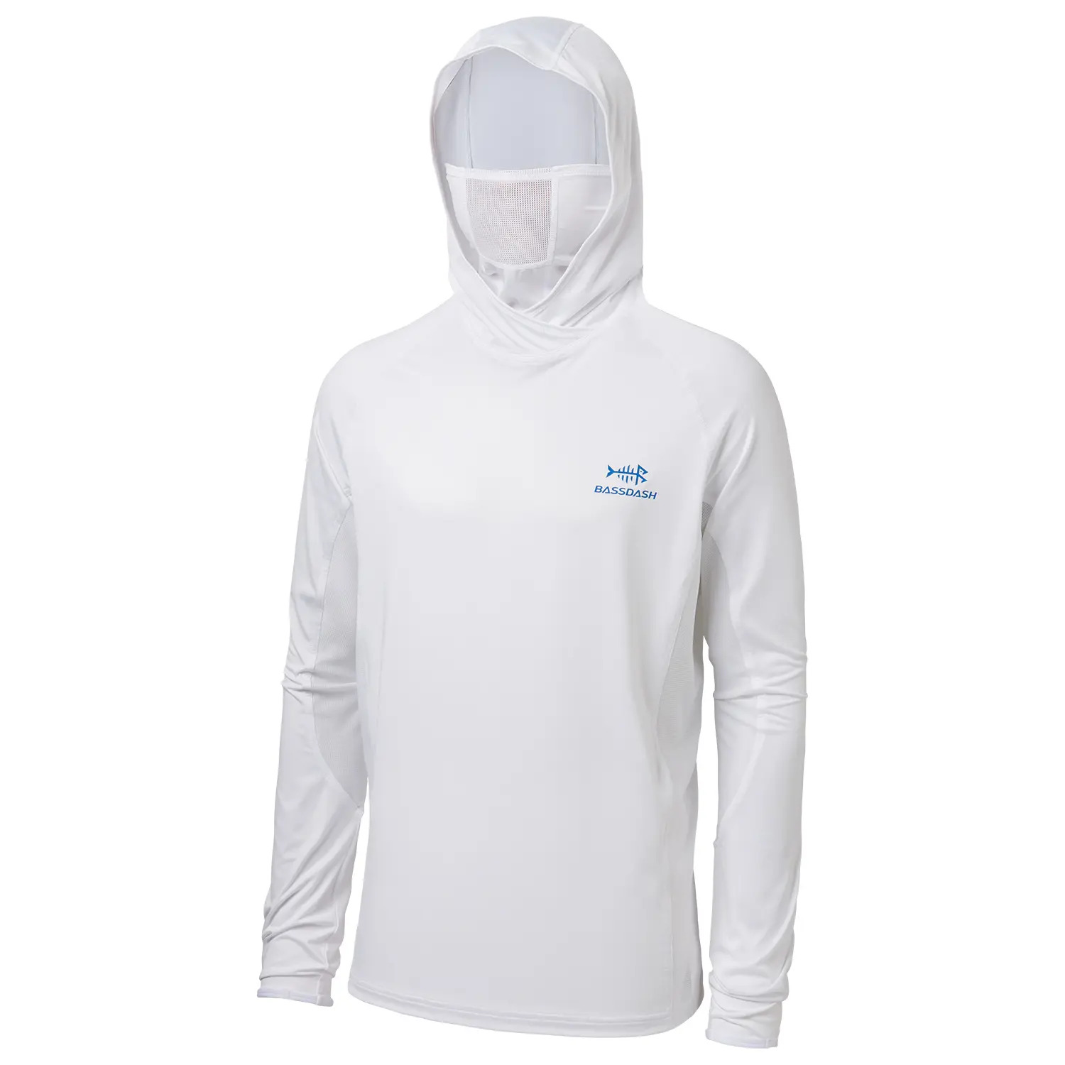 UPF 50+ Men’s Long Sleeve Fishing Shirt with Mask UV Neck Gaiter Hoodie