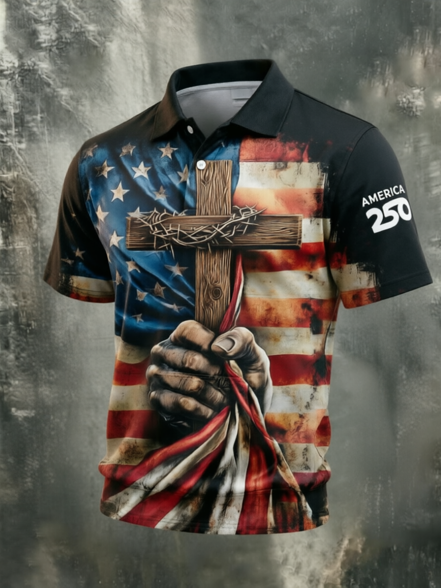 Men's 250th Anniversary Faith Casual Polo Shirt