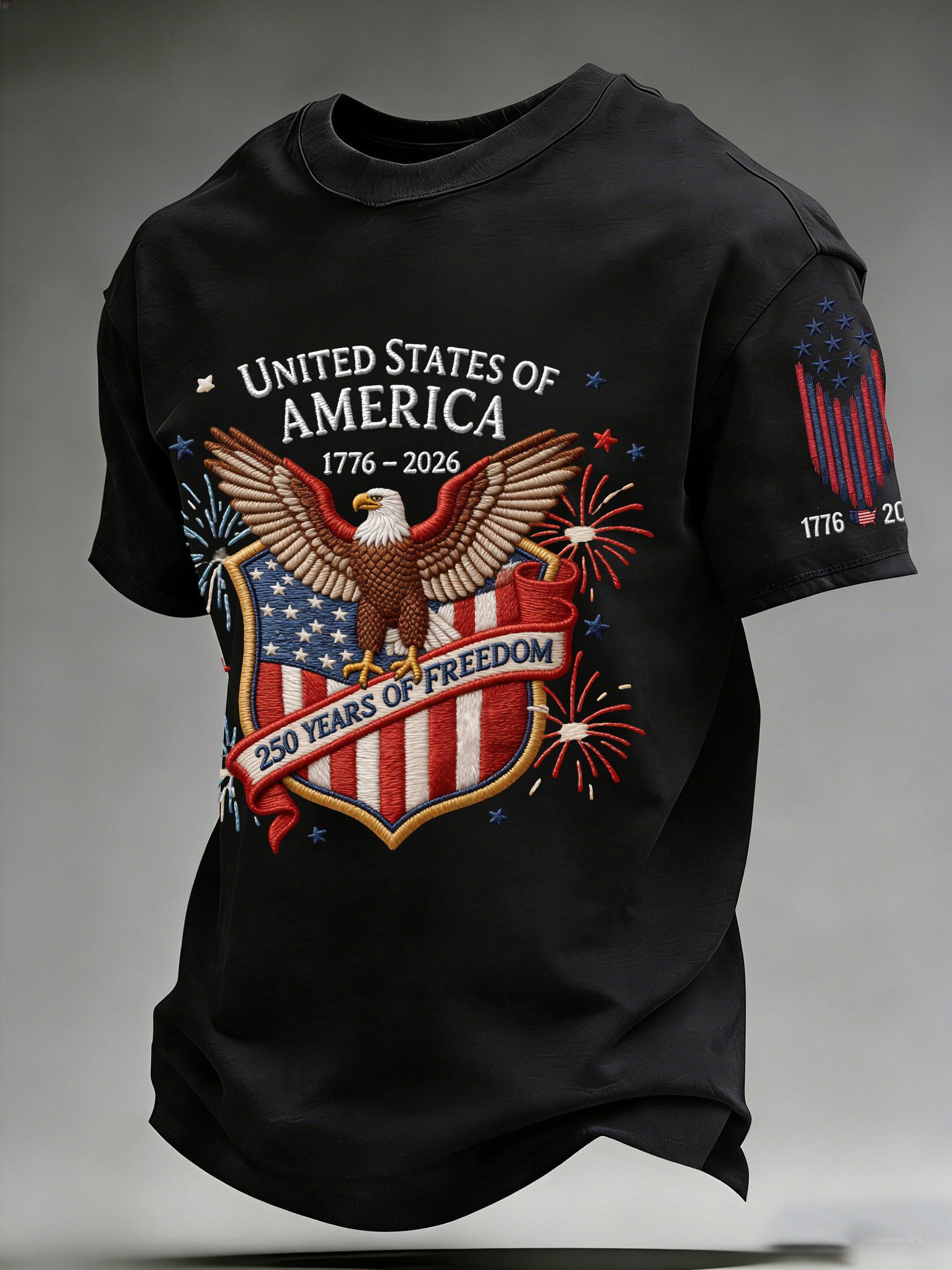 Men's American 250th Anniversary Print Casual Top