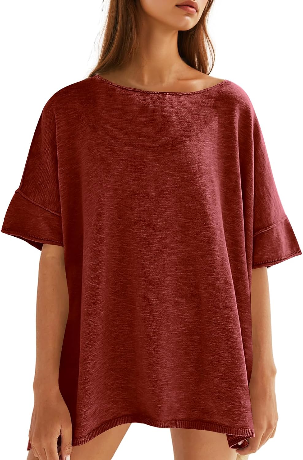Mother's Day Sale💕Women's Oversized T Shirts-100% Cotton