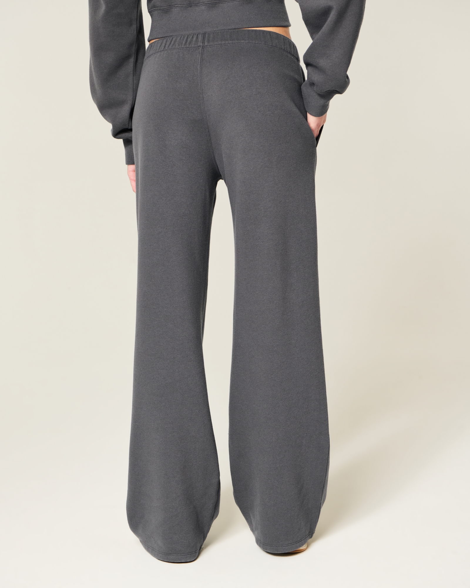 Sparkle Logo Graphic Wide-Leg Sweatpants