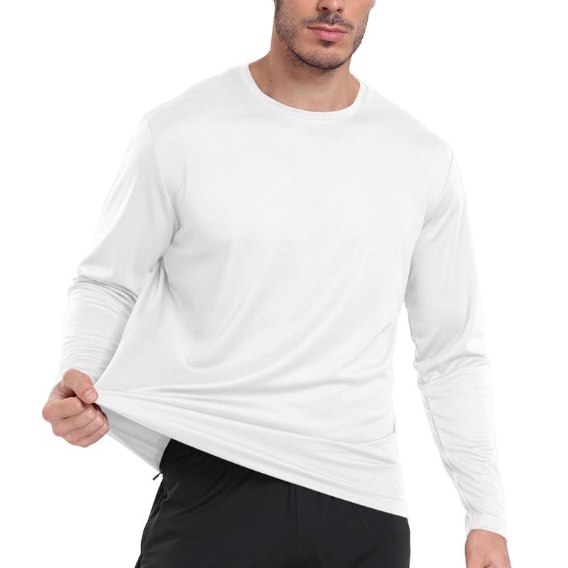 5 PIECES Long Sleeve Shirts for Men Moisture Wicking Mens Tee Shirts Workout T Shirt for Running workout tops gym outfits