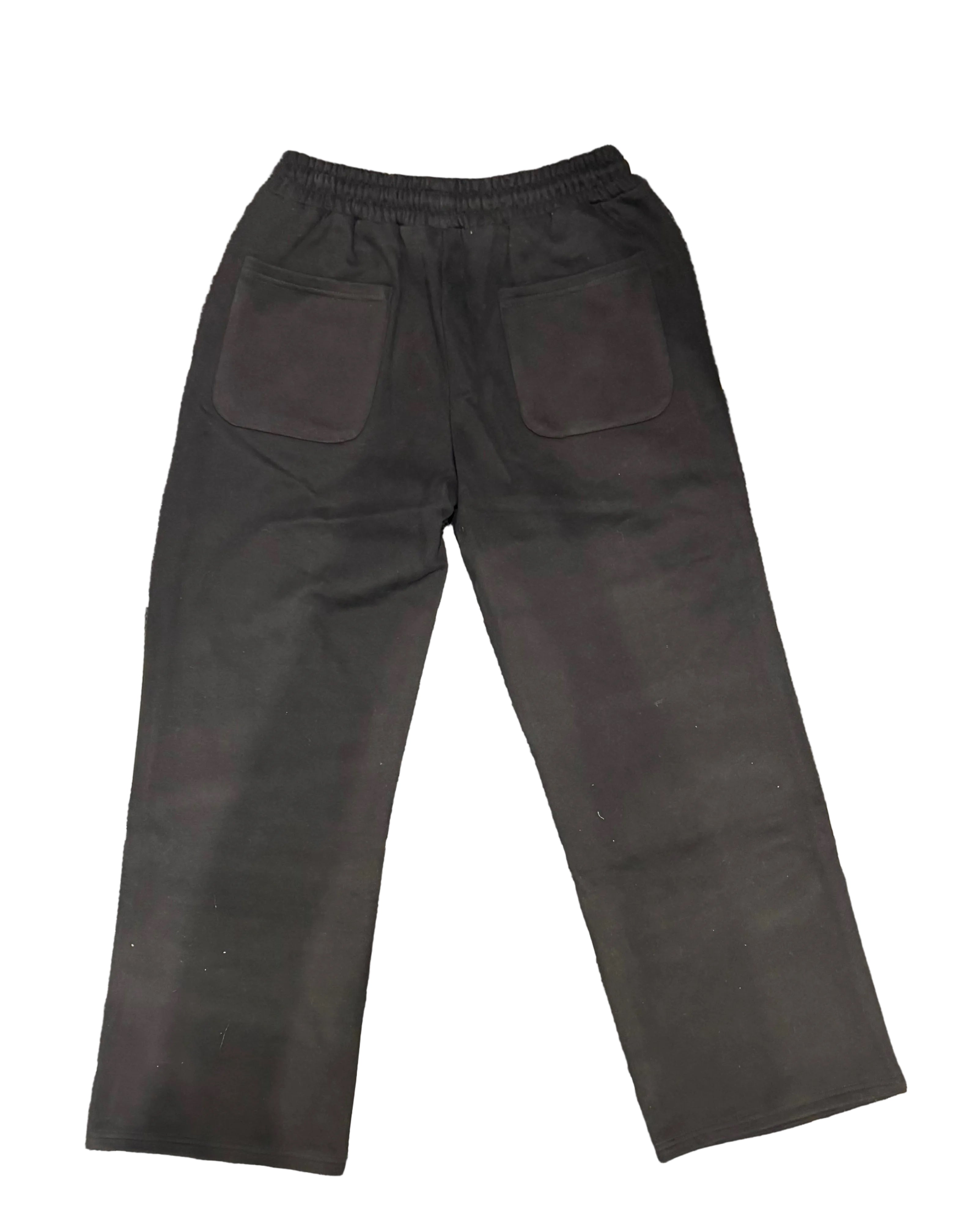 KNOTWTR: BLACK SWEATPANTS Clearance Sale
