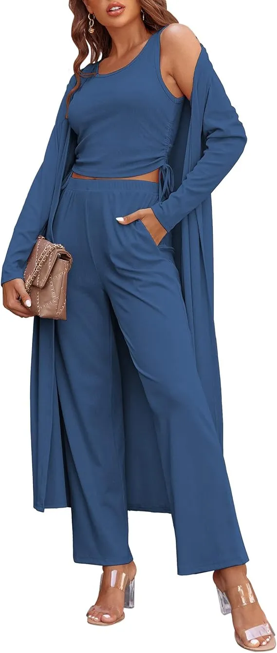Cozy New Women's 3 Piece Knit Lounge Set