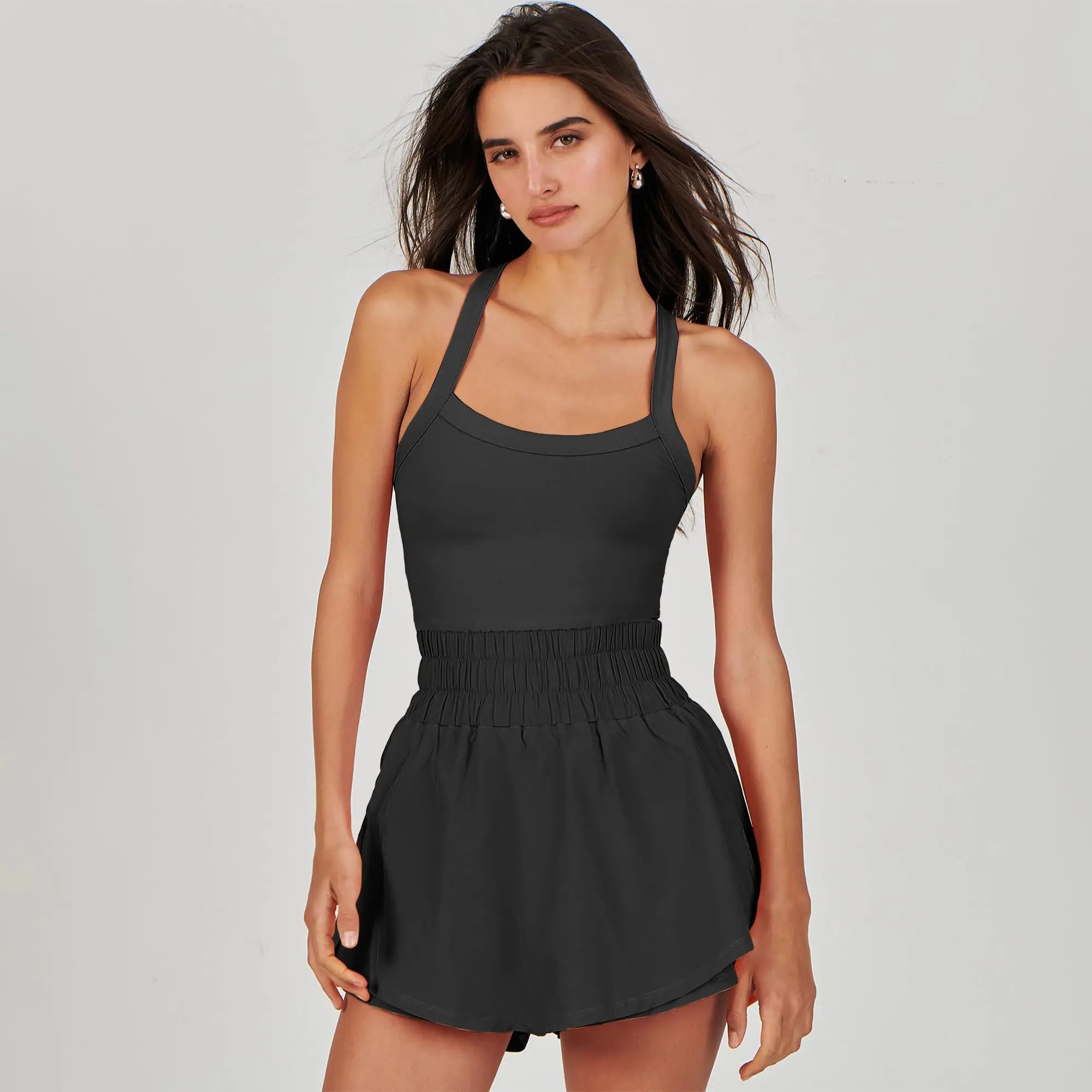 Women’s Athletic Skort Romper Dress