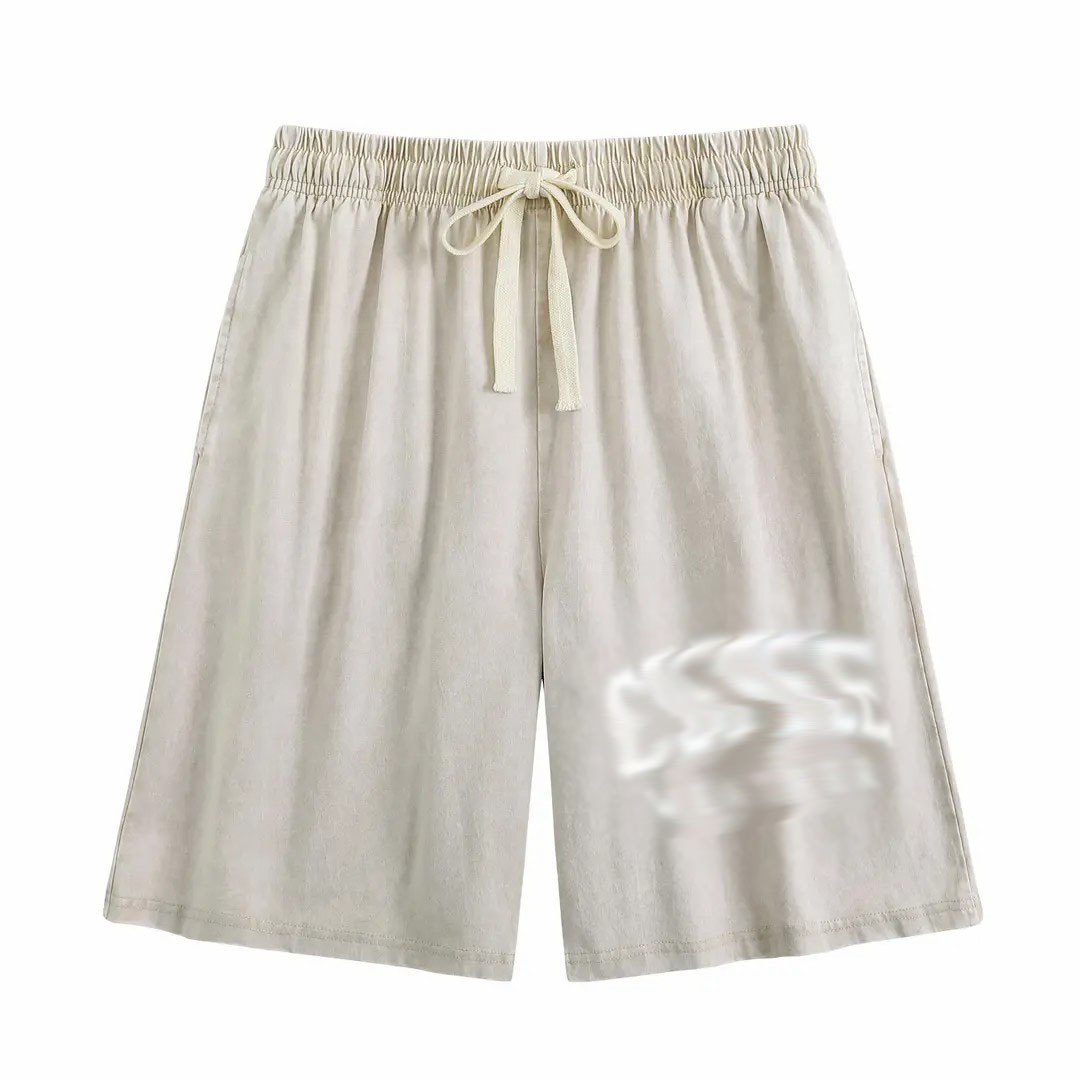 Unisex Acid Wash Graphic Sweat Shorts – Cotton Baggy Casual with Pockets