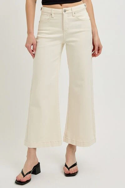 Full Size Tummy Control Cropped Bootcut Jeans