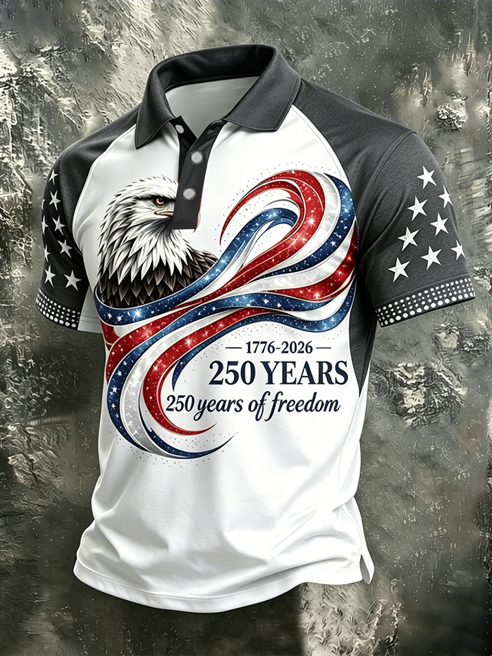 Men's USA 250th Anniversary Print Polo Shirt