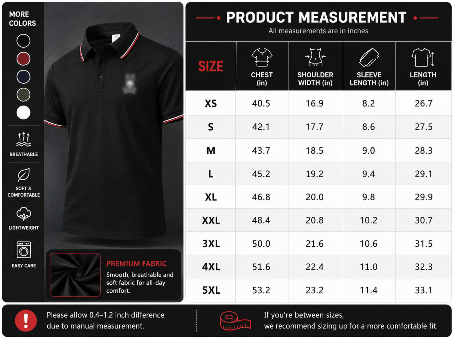Men’s Casual Short-Sleeve Polo Shirt Set