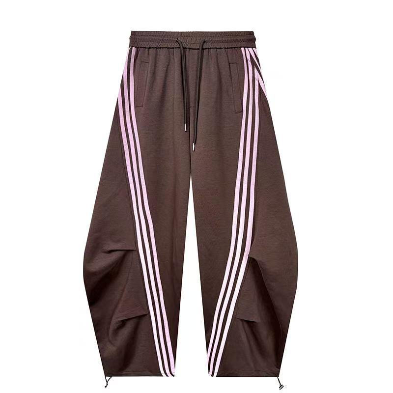 Women's Loose Wide Leg Striped Track Pants