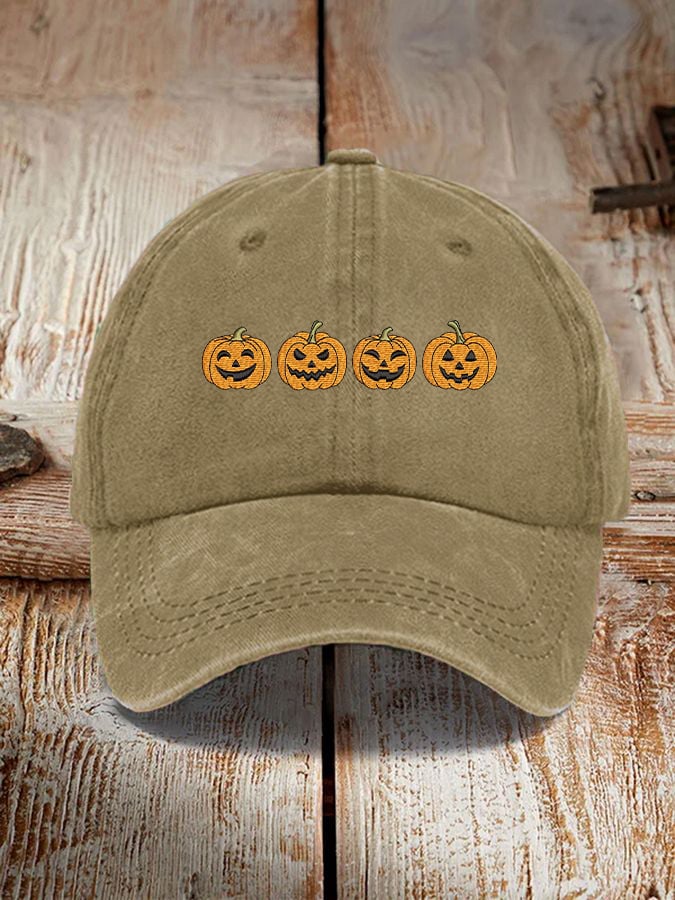 Unisex Halloween Pumpkin  Print Hat