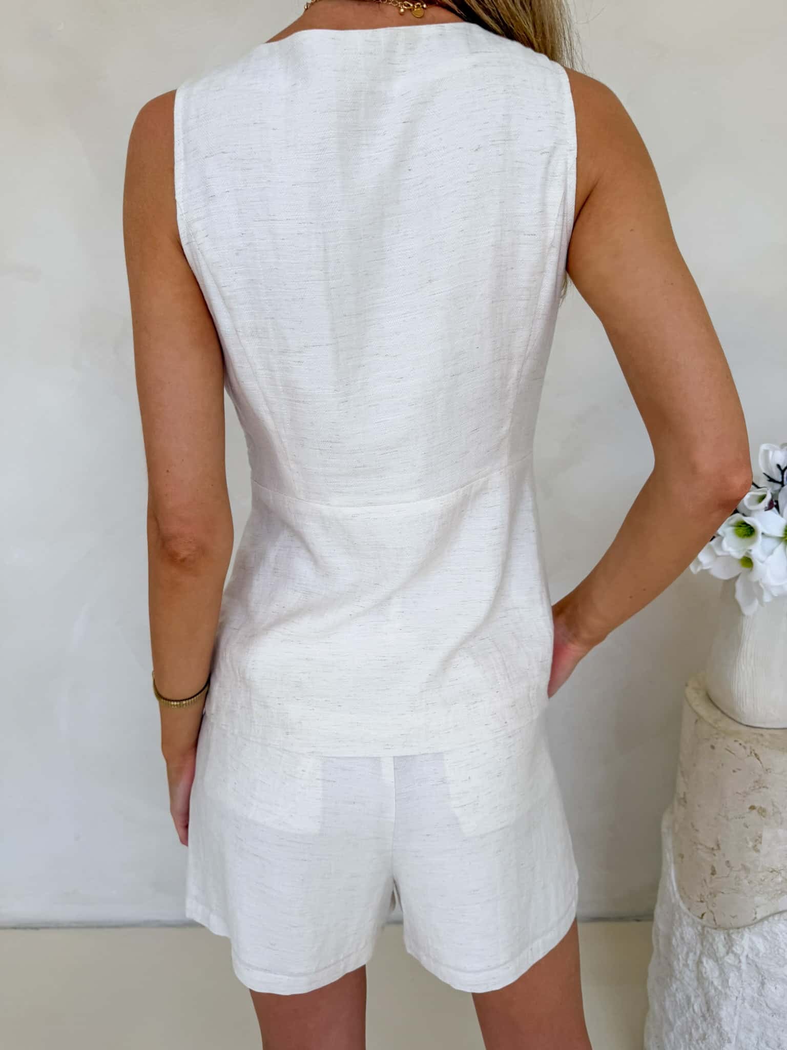 Amie Shorts - Vanilla Fleck