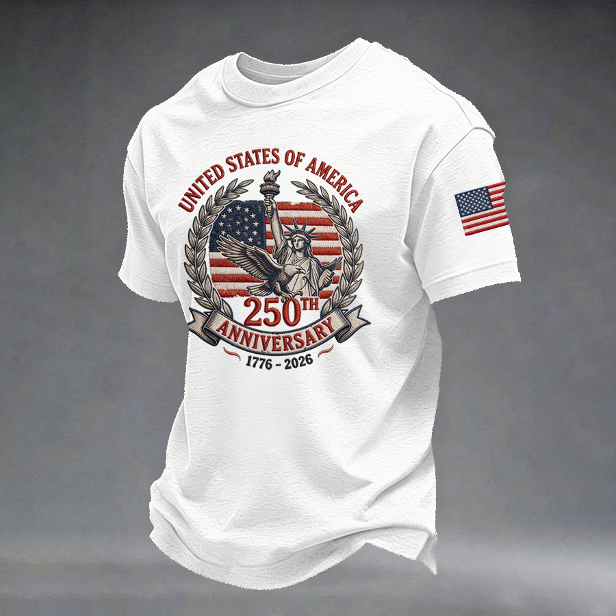 Men'S 250th Anniversary Retro Bald Eagle T-Shirt