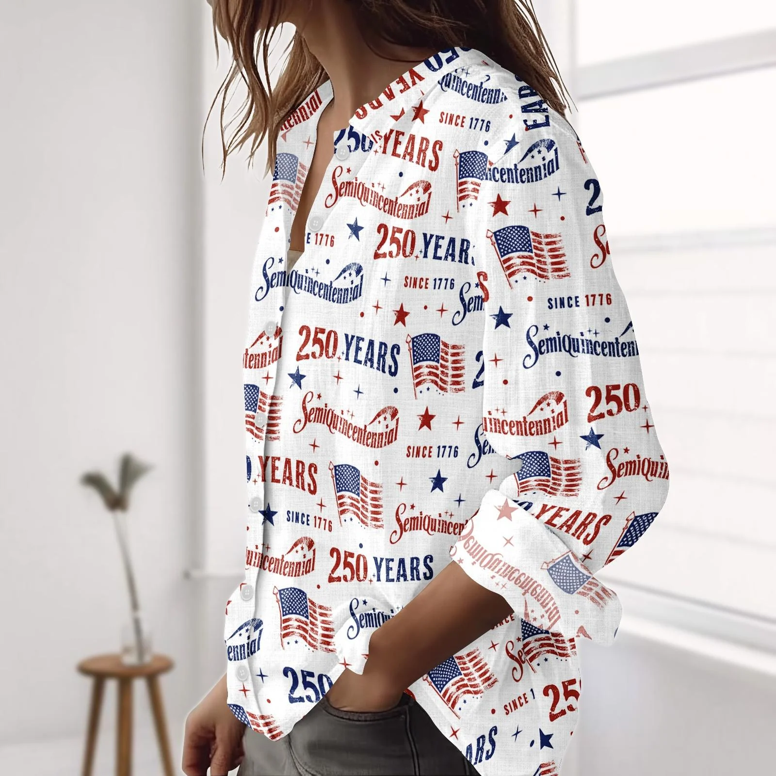 Ladies' 250Th Anniversary Celebration Collar Shirt