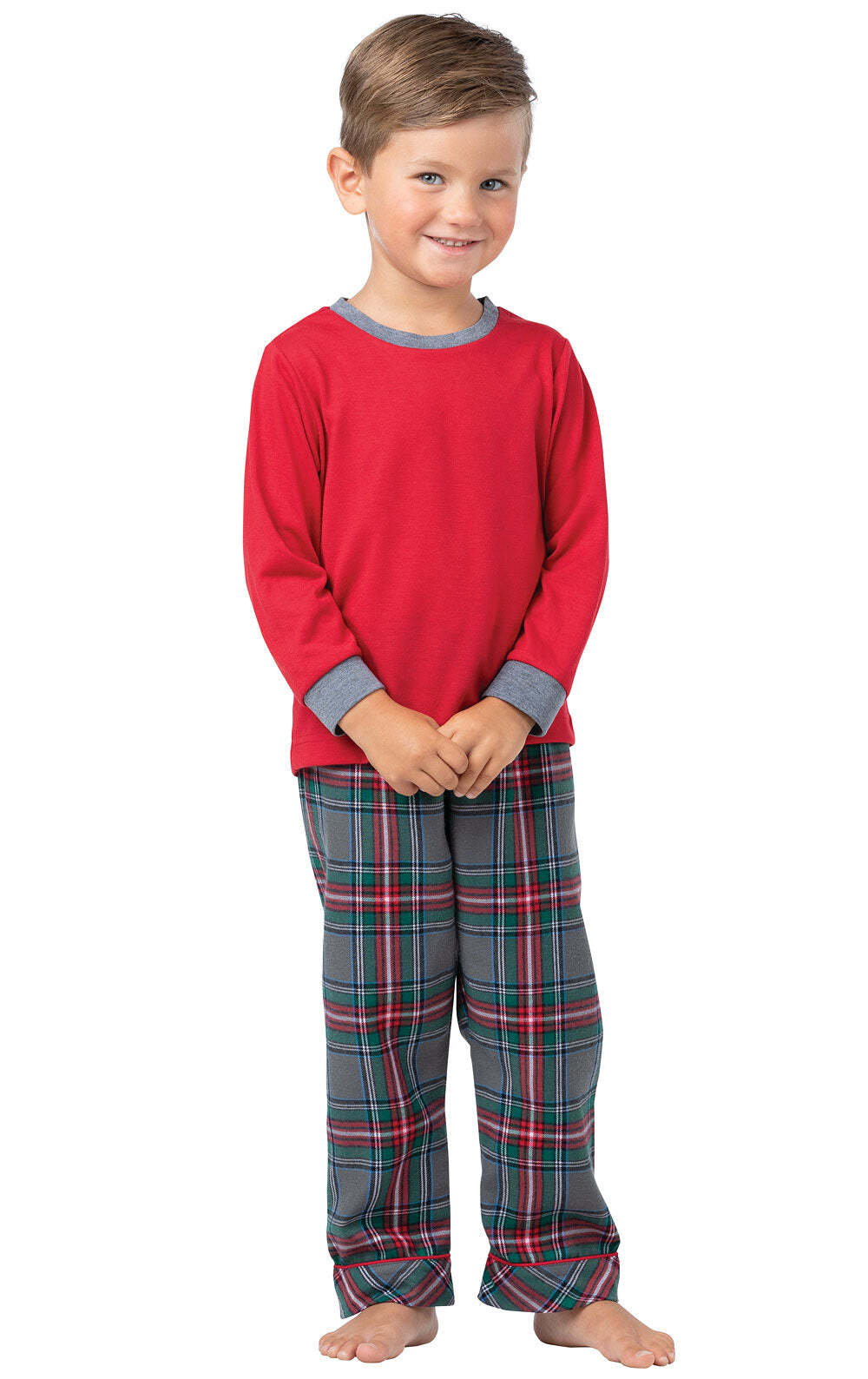 Gray Plaid Matching Family Pajamas