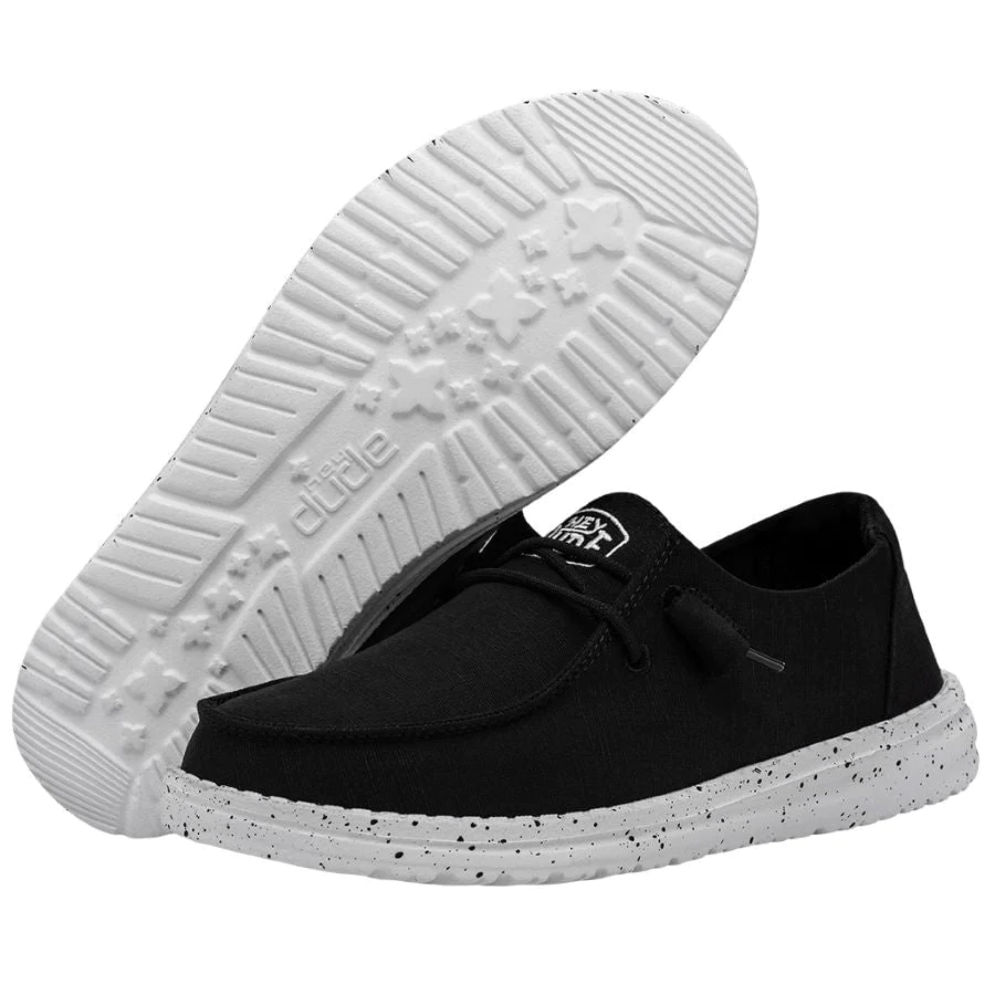 DUDE WOMEN'S WENDY SLUB CANVAS BLACK - 40063001