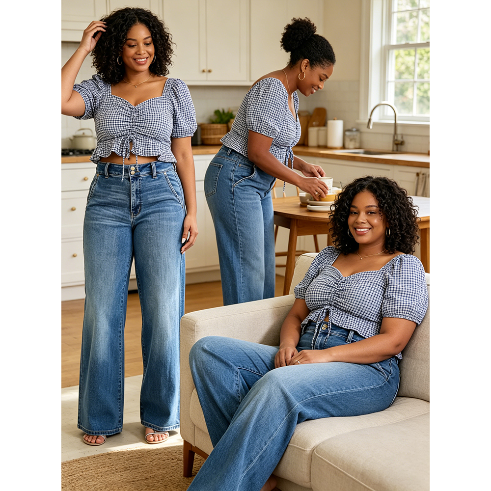 Classy Trouser LIGHT High Waist Wide Leg Jean