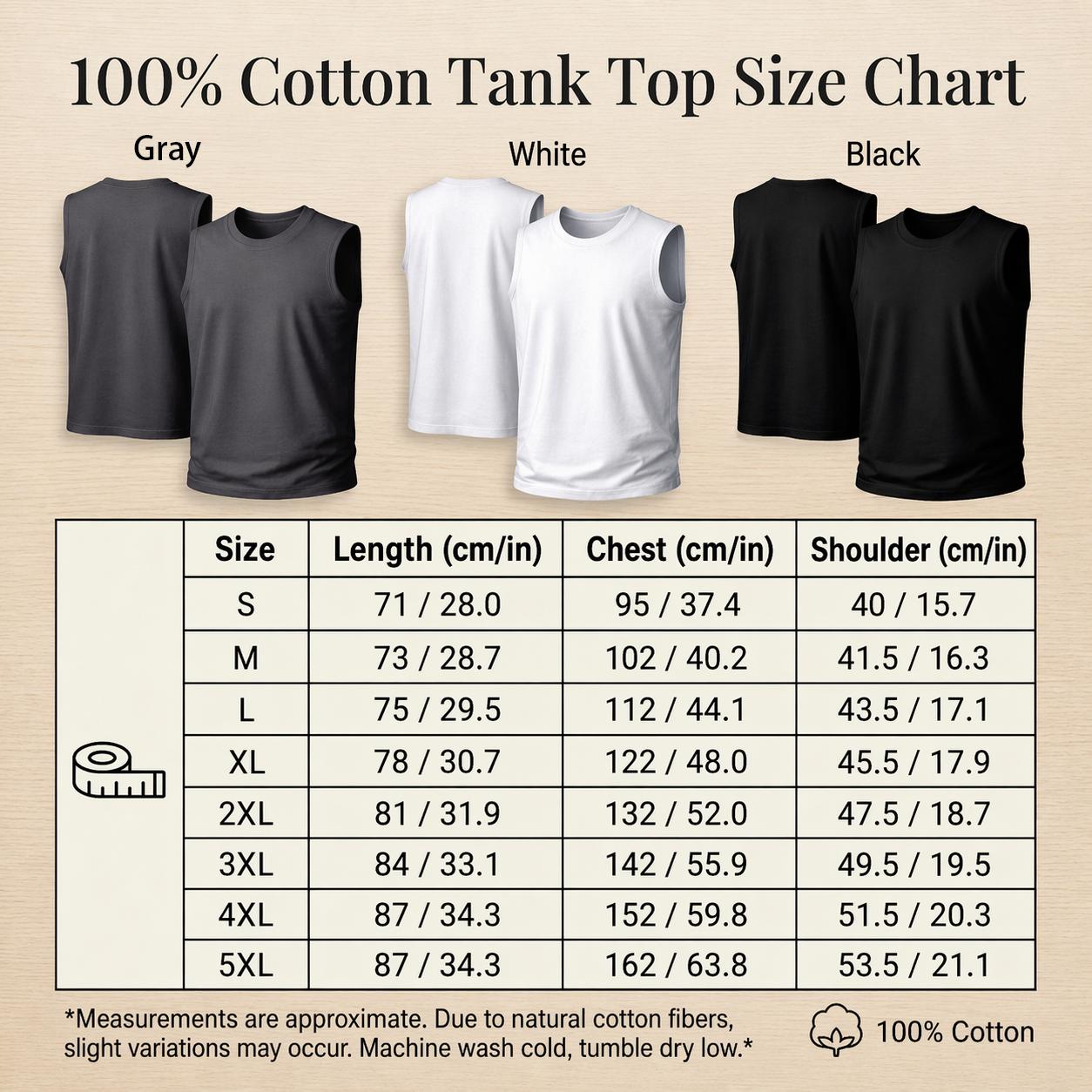 Men's Pure Cotton Sleeveless Tank Top – 