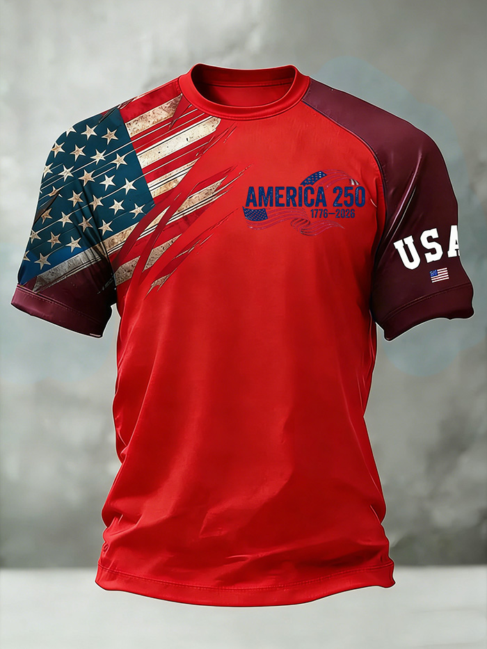 Men'S And Women'S Casual 250Th Anniversary Founding Celebration Raglan T-Shirt