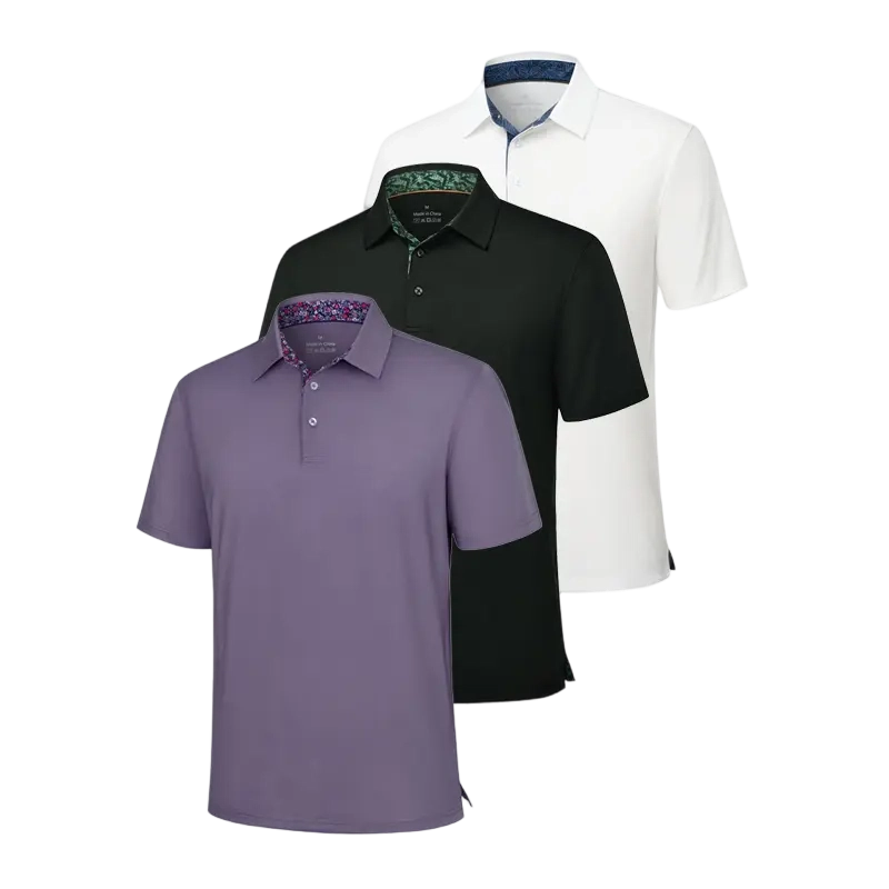 Men’s 9-Pack Polo Shirts – Soft, Breathable Cotton, Comfortable Casual Fit