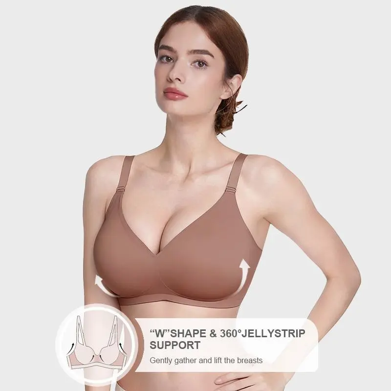 Jelly Wireless Women Comfortable Push Up Bras