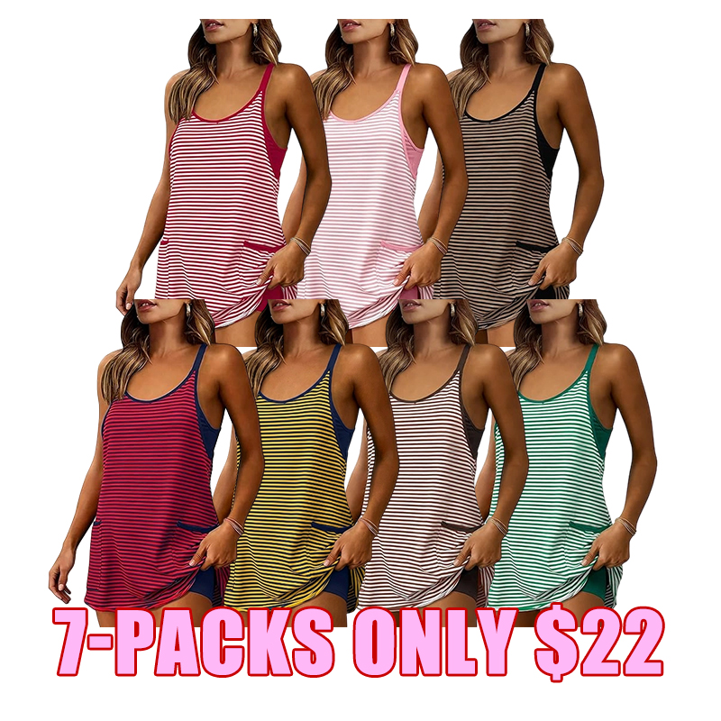 Summer Breeze Built-In Shorts Mini Dress
