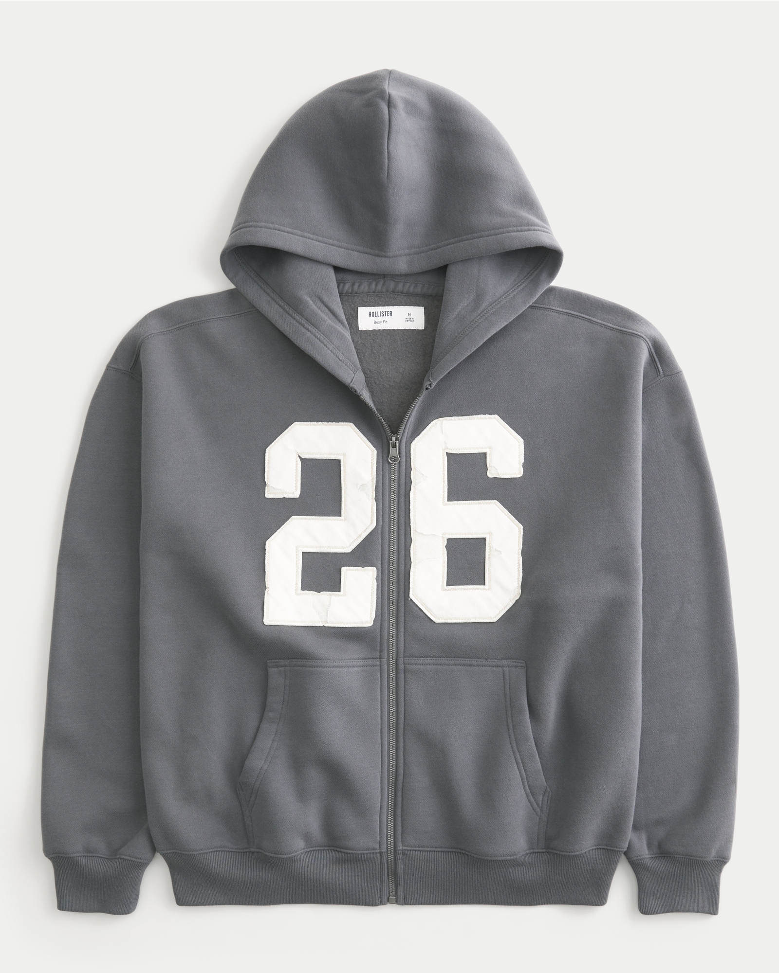 Boxy Zip-Up Hoodie